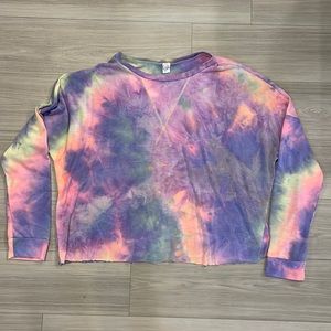 Tie-Dye long sleeved crop • MEDIUM